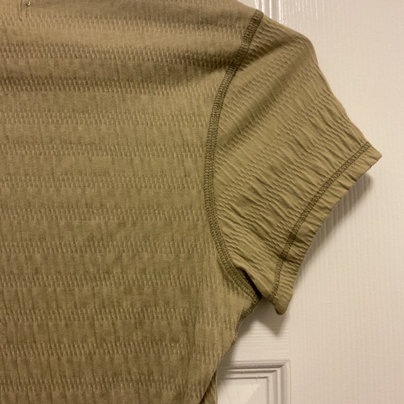 Gilded Intent Textured Light Olive Tee, Size Small - Picture 3 of 5